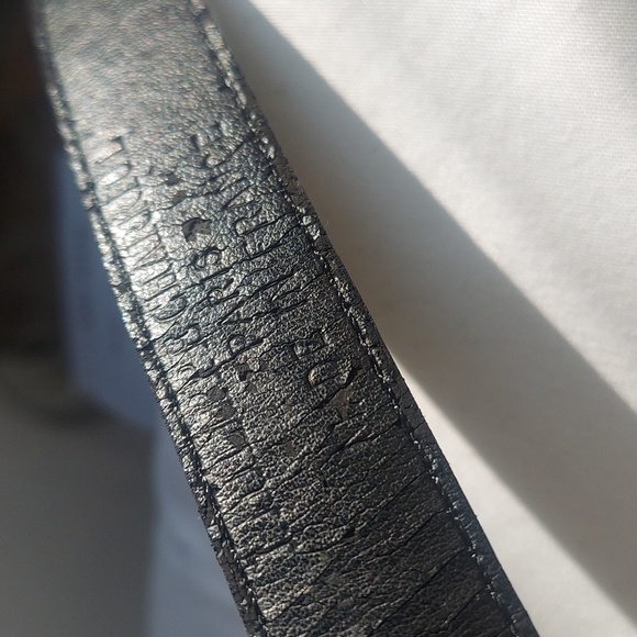 PHILIPPE CHARRIOL Black Gold Signature Classic Leather Belt - Picture 3 of 6